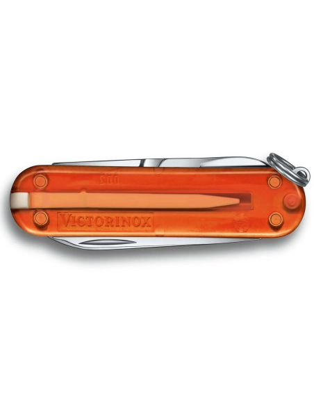 Navaja Suiza Victorinox Classic SD Colors Translúcida Fire Opal 58mm 7 funciones