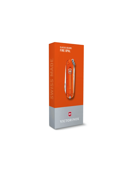 Victorinox Zwitsers zakmes Classic SD Kleuren Doorschijnend Vuur Opaal 58mm 7 functies