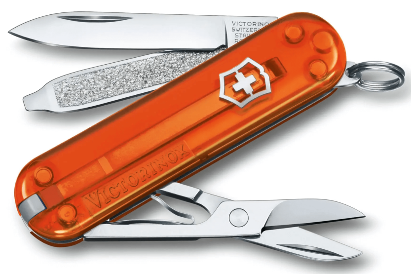 Victorinox Swiss Pocket Knife Classic SD Colors Translucent Fire Opal 58mm 7 functions