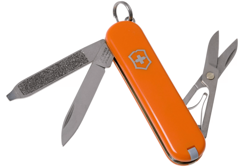 Victorinox Zwitsers zakmes Classic SD kleuren Mango Tango 58mm 7 functies