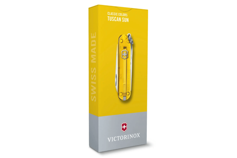 Victorinox Zwitsers zakmes Classic SD kleuren doorschijnende Toscaanse zon 58mm 7 functies