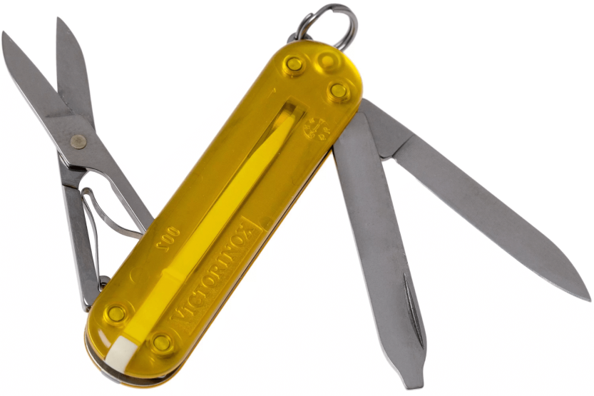 Victorinox Schweizisk fickkniv Classic SD Colors Genomskinlig Tuscan Sun 58mm 7 funktioner