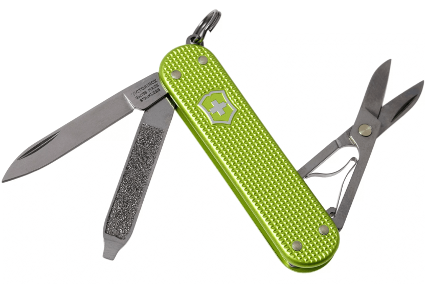 Victorinox Sveitsin taskuveitsi Classic Alox värit Lime Twist 58mm 5 toimintoa 5 toimintoa