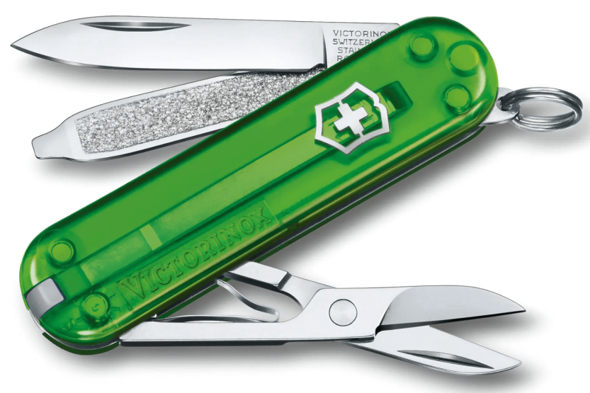 Victorinox Schweizisk Fickkniv Classic SD Colors Genomskinlig Grön Te 58mm 7 funktioner