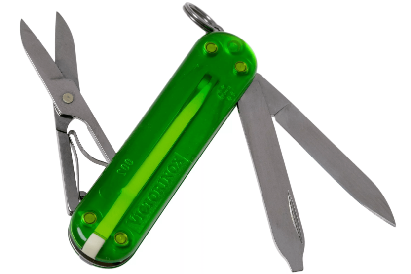 Victorinox Schweizisk Fickkniv Classic SD Colors Genomskinlig Grön Te 58mm 7 funktioner