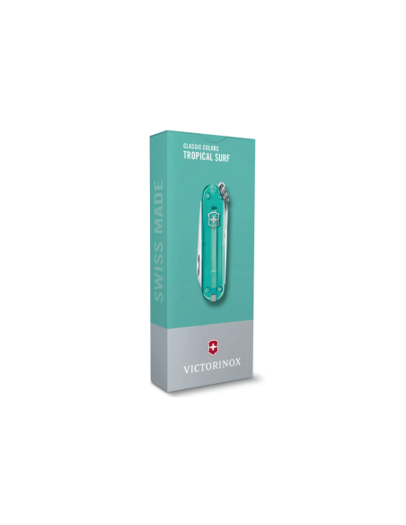 Victorinox Zwitsers zakmes Classic SD kleuren doorschijnend Tropical Surf 58mm 7 functies