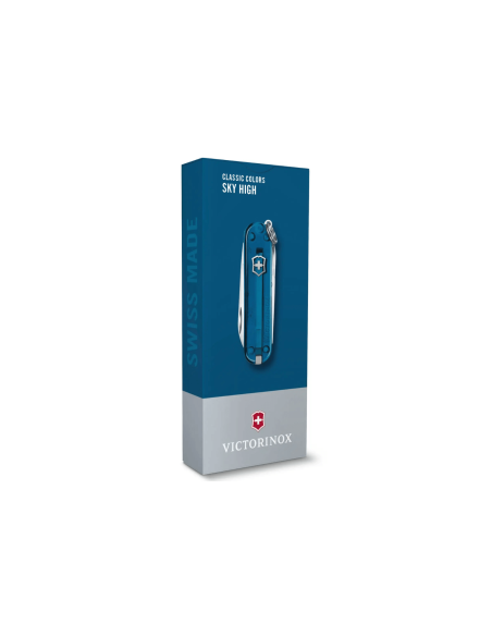Victorinox Zwitsers Zakmes Classic SD Kleuren Doorschijnend Hemels Hoog 58mm 7 functies