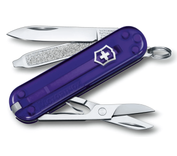 Victorinox Swiss Pocket Knife Classic SD Colors Translucent Persian Indigo 58mm 7 funksjoner