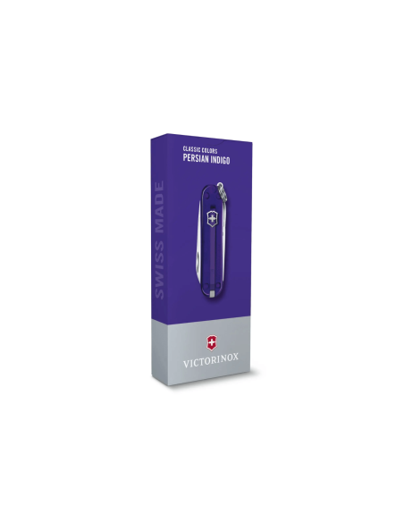 Victorinox Zwitsers zakmes Classic SD kleuren doorschijnend Perzisch Indigo 58mm 7 functies