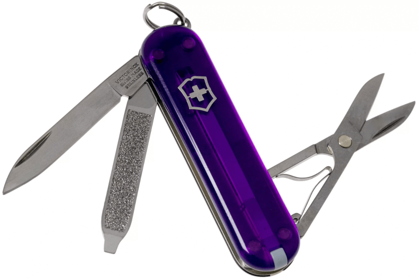 Victorinox Sveitsin taskuveitsi Classic SD Värit Läpikuultava Persian Indigo 58mm 7 toimintoa 7 toimintoa