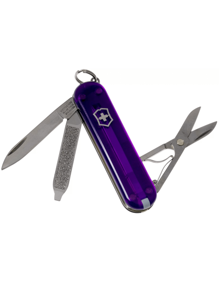 Victorinox Swiss Pocket Knife Classic SD Colors Translucent Persian Indigo 58mm 7 functions