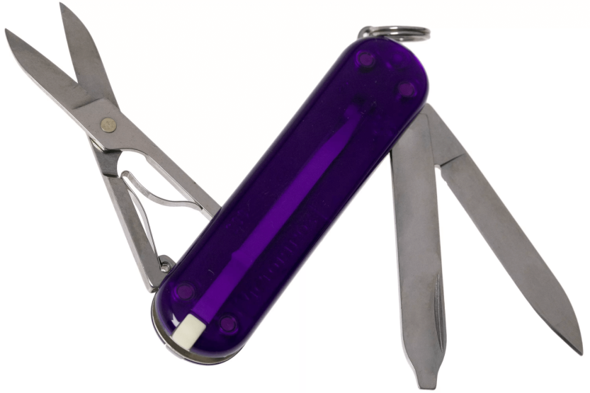 Victorinox Sveitsin taskuveitsi Classic SD Värit Läpikuultava Persian Indigo 58mm 7 toimintoa 7 toimintoa