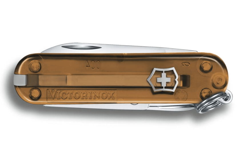 Victorinox Sveitsin taskuveitsi Classic SD värit Läpikuultava suklaa Fudge 58mm 7 toimintoa 7 toimintoa