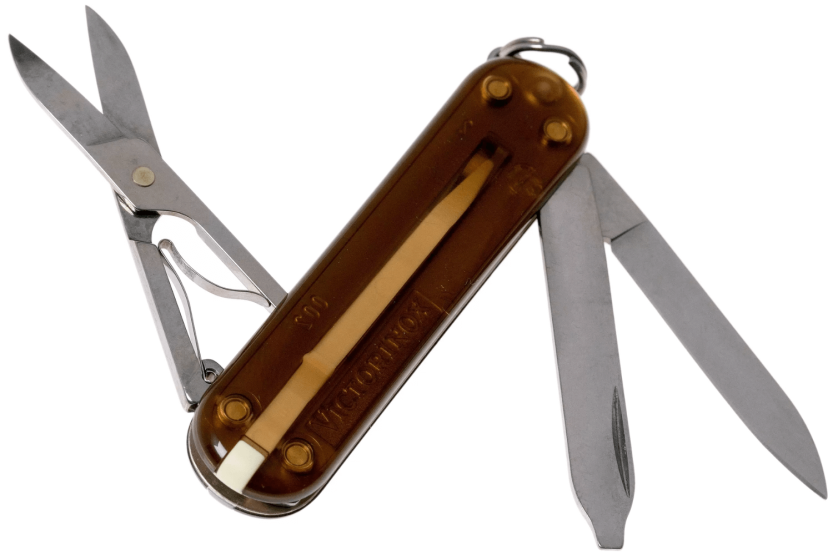 Navaja Suiza Victorinox Classic SD Colors Translúcida Chocolate Fudge 58mm 7 funciones