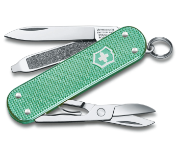 Victorinox schweizisk fickkniv Classic Alox Colors Minty Mint 58mm 5 funktioner