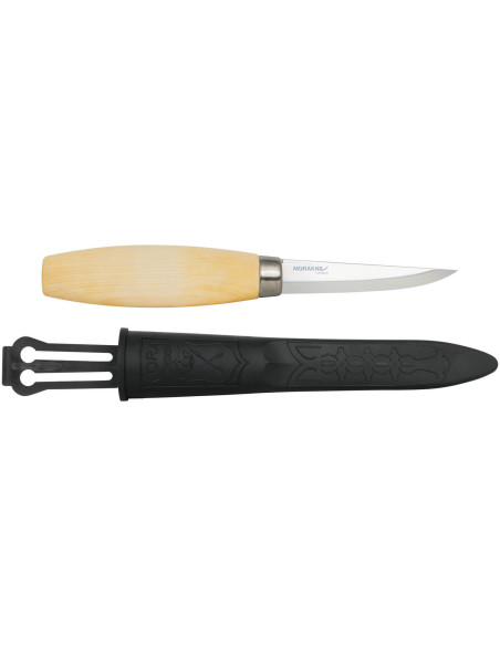 Mora 106 kaiverrusveitsi 8.2cm hiiliterä koivukahva + laukku
