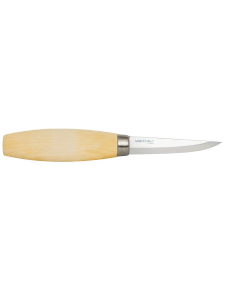 Cuchillo talla Mora 106 8.2cm hoja carbono mango abedul + estuche