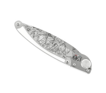 K2 Elegance K2.22M taittoveitsi 11.5cm magnolia ruostumattomasta teräksestä valmistettu kahva + mokkanahkainen tuppi 2