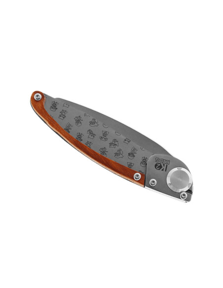 Klappmesser K2 Kids 812173 Edelstahlgriff mit Superheldendekor 9,5cm + Wildlederetui