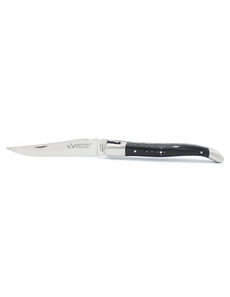 Coltello pieghevole Village Laguiole 12 cm manico in corno con bolster