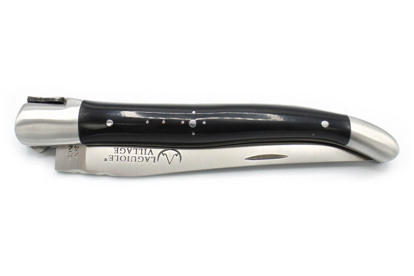Coltello pieghevole Village Laguiole 12 cm manico in corno con bolster