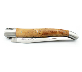 Navaja plegable Laguiole Village 12cm mango de madera de enebro con cabezada 2