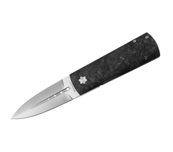 Maserin DAGA 372.N fällkniv Svartmarmorerat titan- och kolfiberhandtag 9,5cm