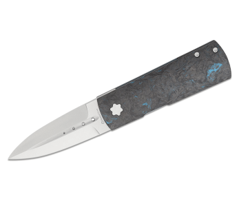Navaja plegable Maserin DAGA 372.B 9.5cm fibra de carbono y mango de titanio azul