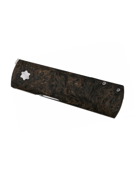 Maserin DAGA 372.G vouwmes 9,5cm koolstofvezel en titanium gouden handvat