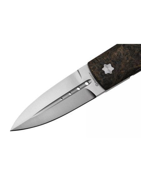 Maserin DAGA 372.G foldekniv 9,5 cm med håndtak i karbonfiber og titan i gull