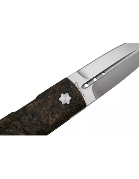 Maserin DAGA 372.G vouwmes 9,5cm koolstofvezel en titanium gouden handvat