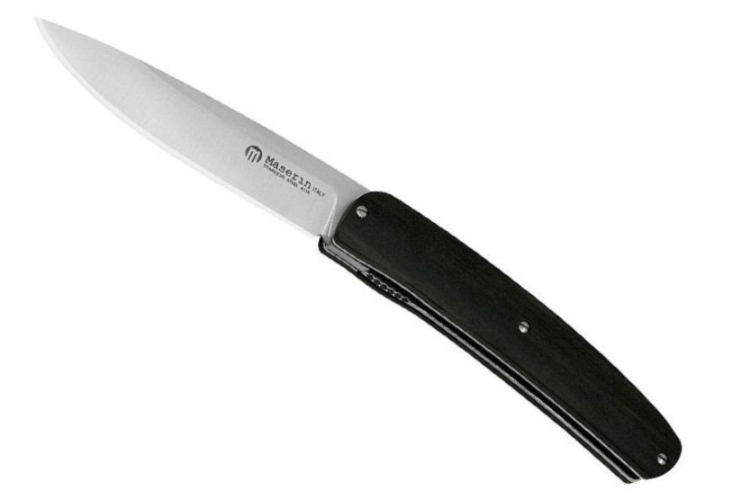 Maserin Mini Gourmet 381.EB vouwmes 10cm ebbenhouten handvat met schede