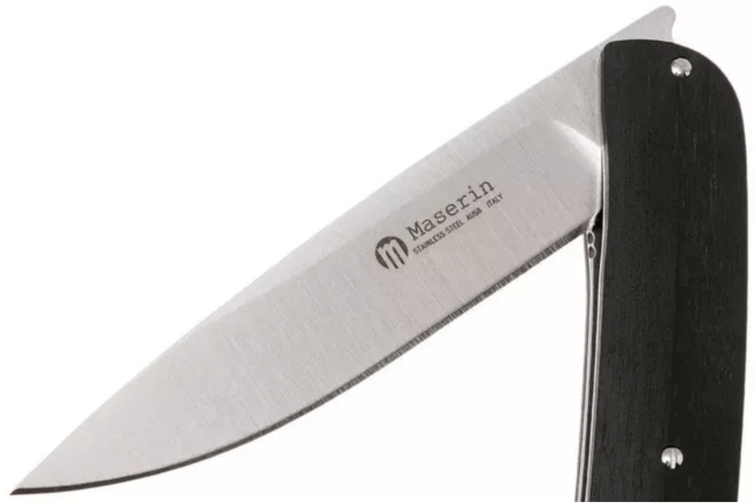 Cuchillo plegable Maserin Mini Gourmet 381.EB 10cm mango de ébano con funda