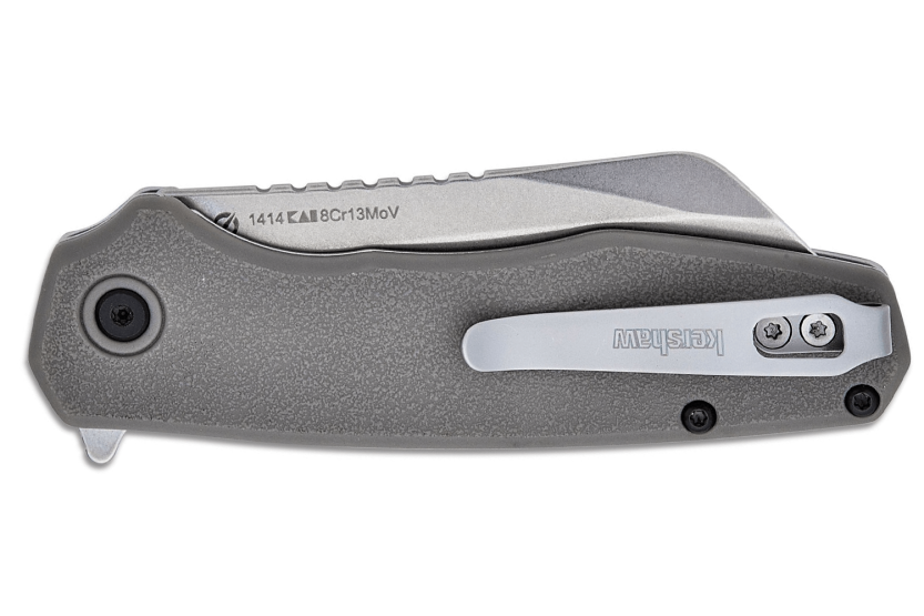 KS.1414 Navaja plegable Kershaw Wharf con mango de nylon reforzado con fibra de vidrio gris 10cm