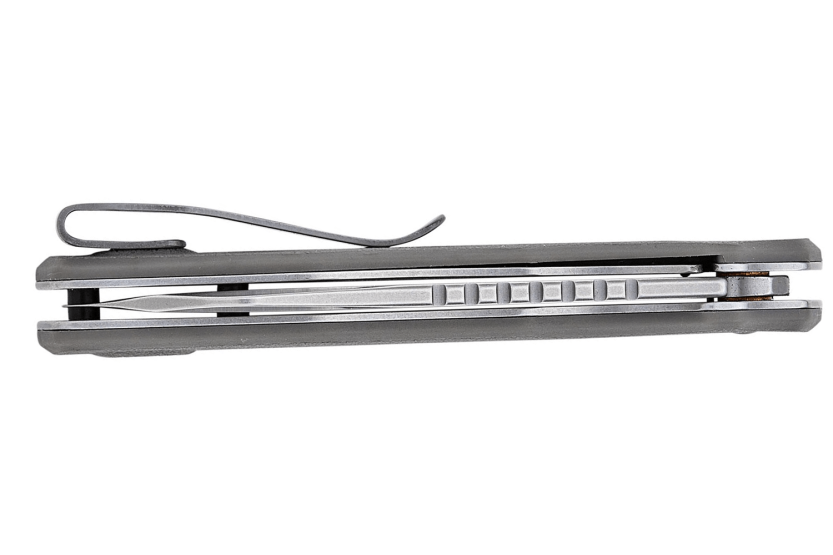 KS.1414 Navalha dobrável Kershaw Wharf com cabo em nylon reforçado com fibra de vidro cinzento 10cm