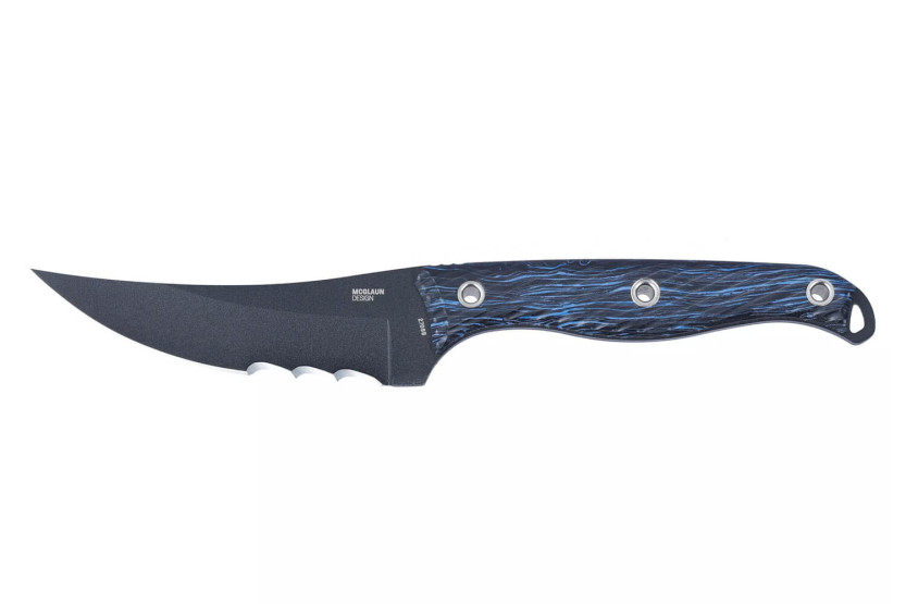CRKT Clever Girl 2709B.CR knife, 11.6cm semi-serrated blade, blue and black G10 handle + sheath