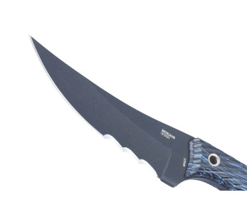 Faca CRKT Clever Girl 2709B.CR, lâmina semi-serrilhada de 11,6 cm, cabo em G10 azul e preto + bainha 2