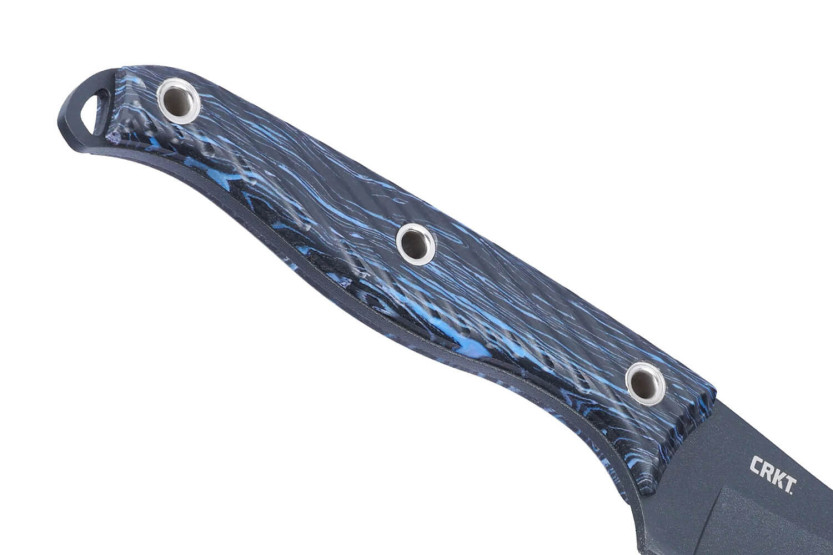 Faca CRKT Clever Girl 2709B.CR, lâmina semi-serrilhada de 11,6 cm, cabo em G10 azul e preto + bainha