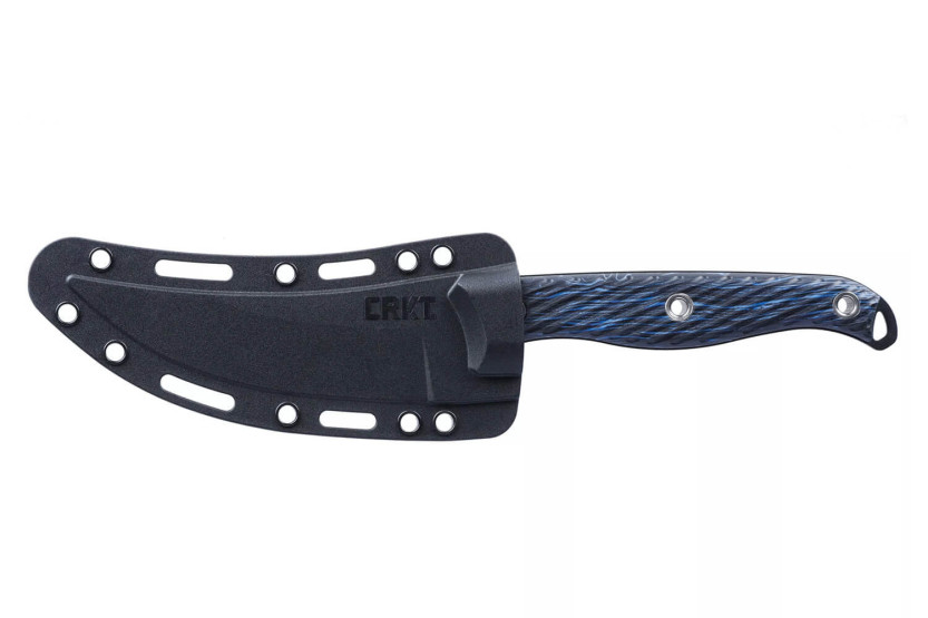 CRKT Clever Girl 2709B.CR coltello, lama semi-serrata di 11,6 cm, manico in G10 blu e nero + fodero