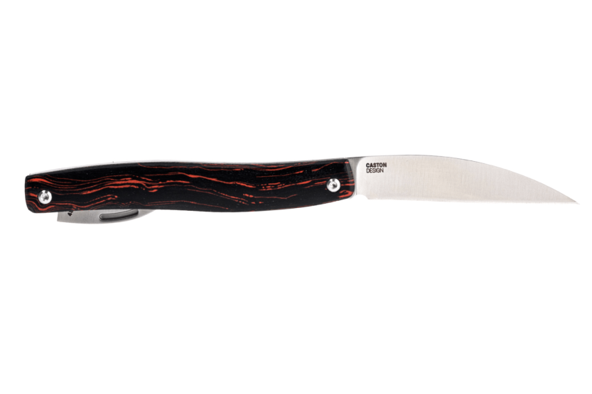 CRKT Forebear 4810.CR coltello pieghevole a doppia lama con manico in G10 rosso e nero 9 cm