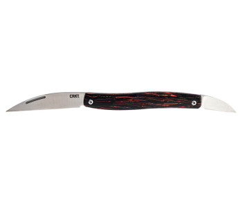 CRKT Forebear 4810.CR fällkniv dubbelblad G10-handtag röd och svart 9cm