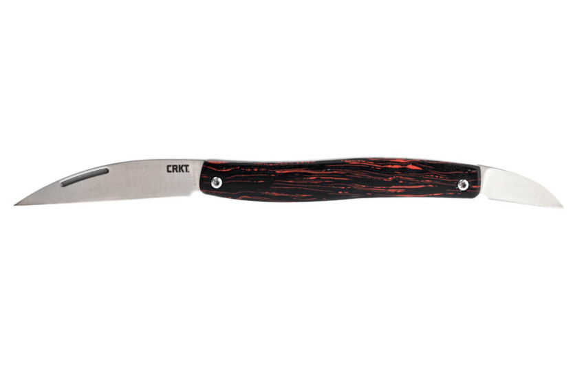 CRKT Forebear 4810.CR vouwmes dubbel lemmet G10 handgreep rood en zwart 9cm