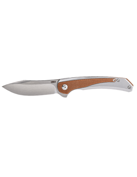 CRKT Padawan 6070.CR folding knife 10.5cm stainless steel and brown micarta handle + pocket clip