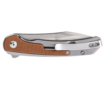 CRKT Padawan 6070.CR navaja plegable 10.5cm acero inoxidable marrón y mango de micarta + clip de bolsillo 2