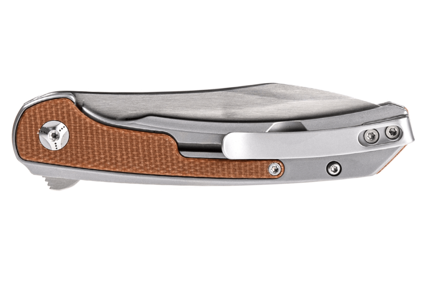 Klappmesser CRKT Padawan 6070.CR Griff Edelstahl und Micarta braun 10,5cm + Taschenclip