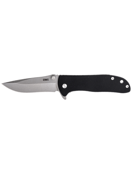 Canivete CRKT Drifter 6450D2.CR preto com cabo em G10 9,2 cm + clip de bolso
