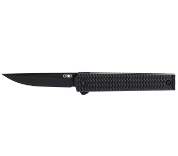 CRKT CEO Microflipper 7081D2K.CR foldekniv 8 cm svart aluminiumshåndtak + lommeklips
