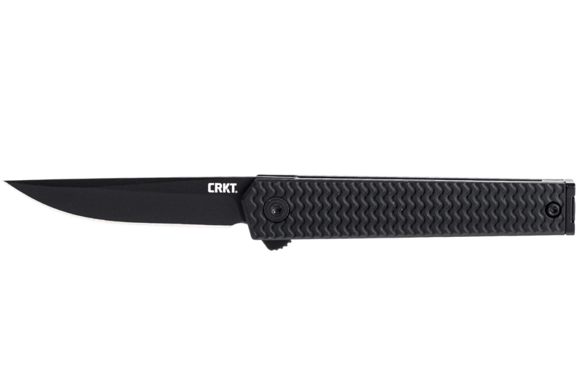 CRKT CEO Microflipper 7081D2K.CR vouwmes 8cm zwart aluminium handvat + zakclip