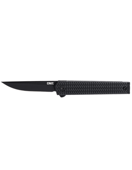 CRKT CEO Microflipper 7081D2K.CR fällkniv 8cm svart aluminiumhandtag + fickklämma