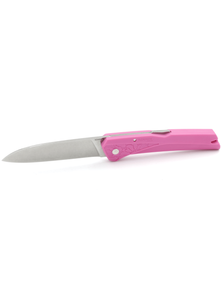 Coltello pieghevole Florinox Kiana 11,3 cm manico in poliammide/fibra di vetro rosa